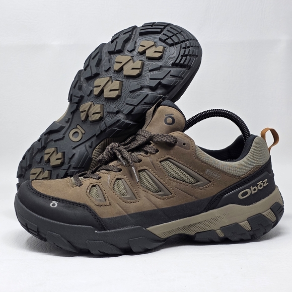 Oboz Men's Size 9 WIDE Sawtooth X Low B-DRY Waterproof Hiking Boots in Canteen - Picture 1 of 11